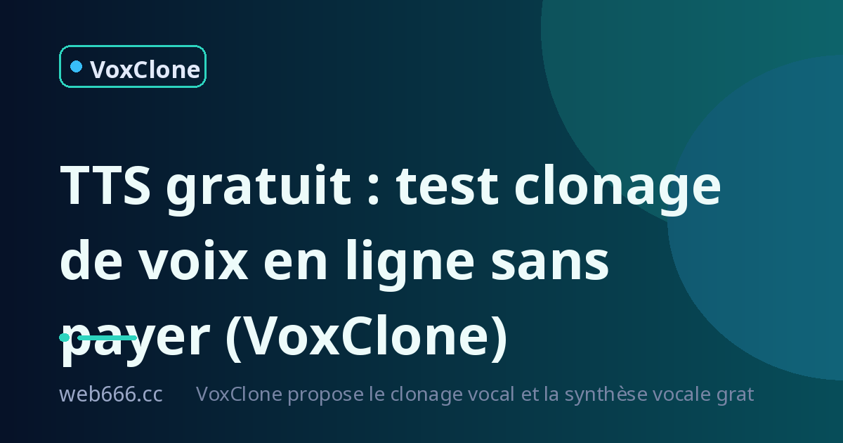 TTS gratuit : j'ai testé le clonage de voix en ligne sans payer un centime